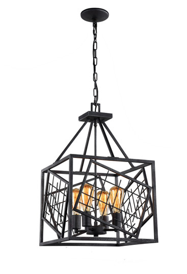 Plexus Four Light Pendant in Rustic Iron (360|P300744RI)