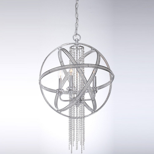 Cascade Four Light Pendant in Silver Leaf (360|P300114SL)
