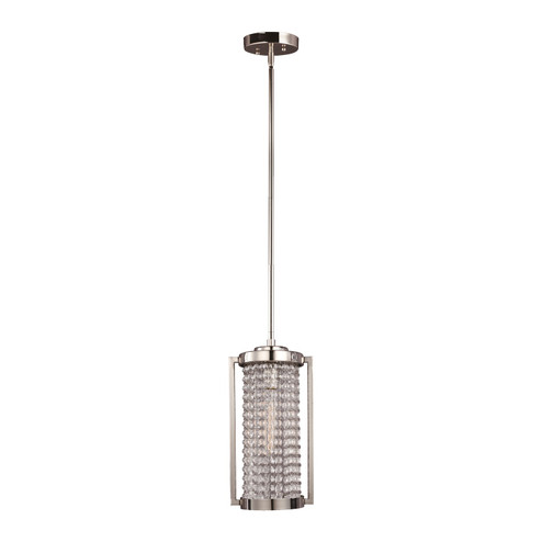 Metropolis One Light Mini Pendant in Polished Nickel (360|MP400141PN)