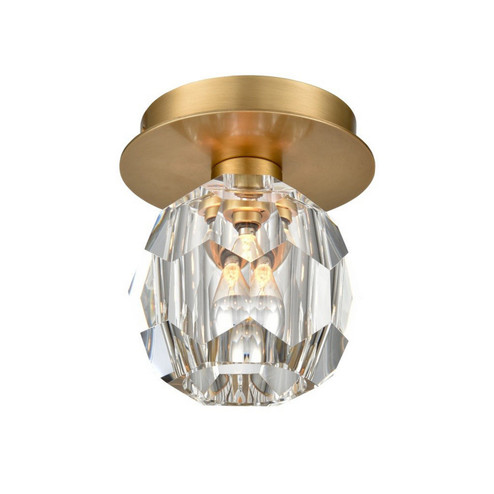 Parisian One Light Flush Mount in Aged Brass (360|FM600511AGB)