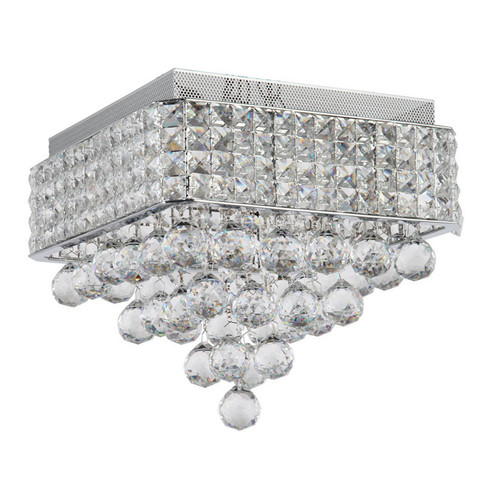 Palatial Four Light Flush Mount in Chrome (360|FM600164CH)