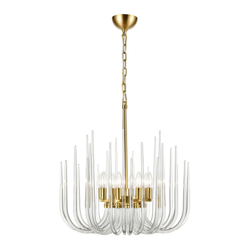 Astoria Eight Light Chandelier in Posh Brass (360|CD104098PB)