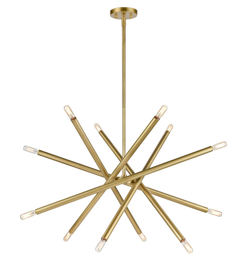 Mandelorian 12 Light Chandelier in Aged Brass (360|CD1039012AGB)