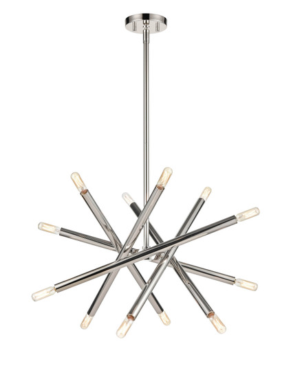 Mandelorian 12 Light Chandelier in Polished Nickel (360|CD1038912PN)