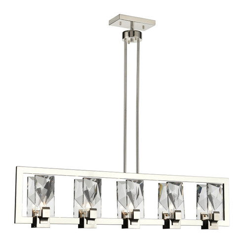 Horizon Five Light Chandelier in Polished Nickel (360|CD103455PN)