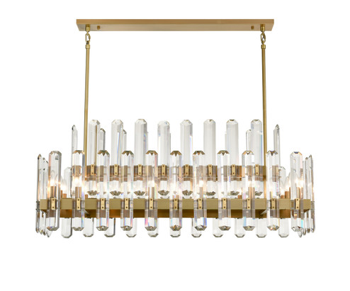 Clarion 14 Light Chandelier in Aged Brass (360|CD1033214AGB)