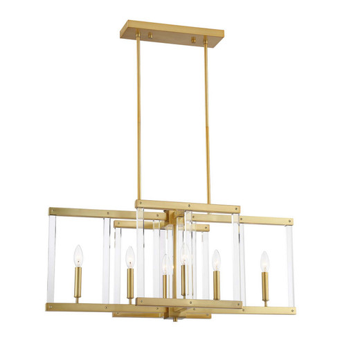 Regent Six Light Chandelier in Polished Brass (360|CD102966PB)