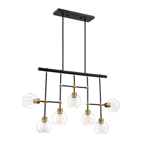 Pierre Seven Light Chandelier in Polished Brass (360|CD102917PBMBK)