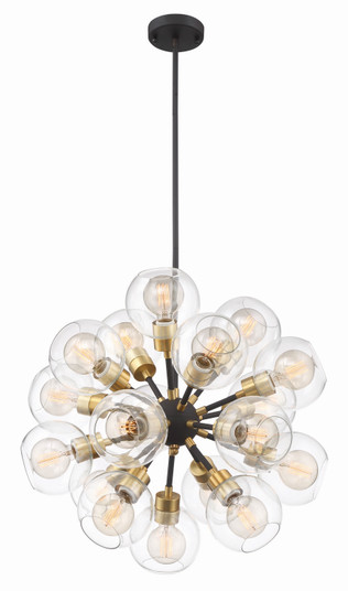 Pierre 18 Light Chandelier in Polished Brass (360|CD1019818PBMBK)