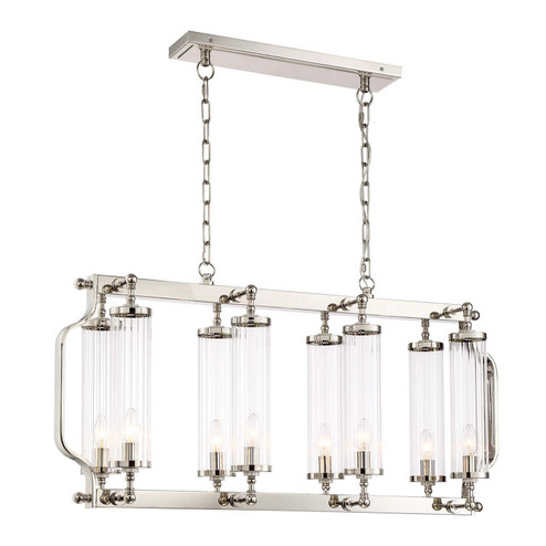 Regis Eight Light Chandelier in Polished Nickel (360|CD101718PN)