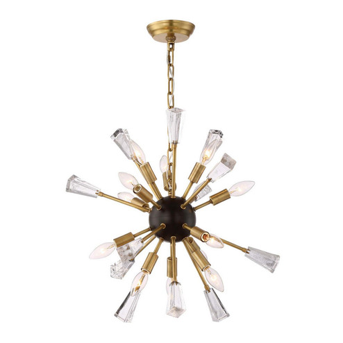 Muse 12 Light Chandelier in Aged Brass (360|CD1016512AGBMBK)