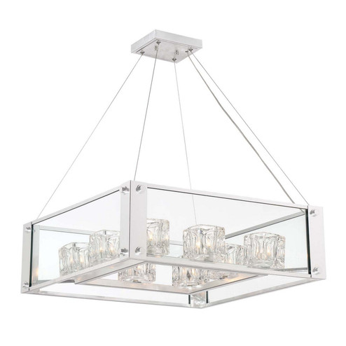 Cavern Eight Light Chandelier in Silver Leaf (360|CD101528SL)