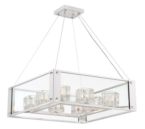 Cavern Eight Light Chandelier in Silver Leaf (360|CD101528SL)