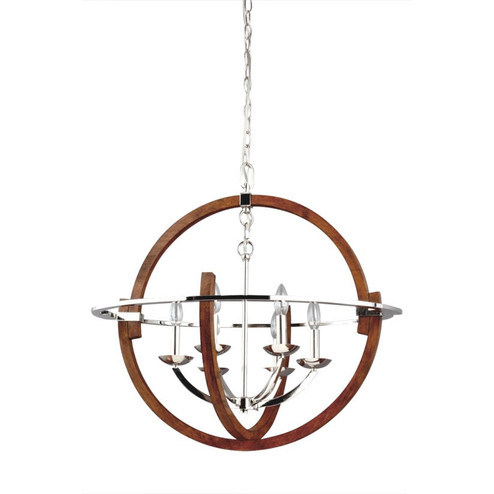 Solstice Six Light Chandelier in Polished Nickel (360|CD100756PNPW)