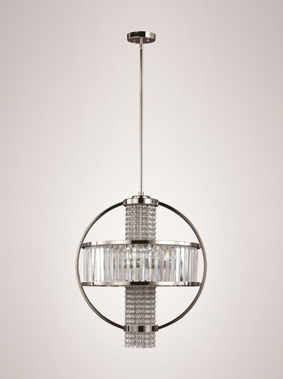Metropolis Four Light Chandelier in Polished Nickel (360|CD100734PN)