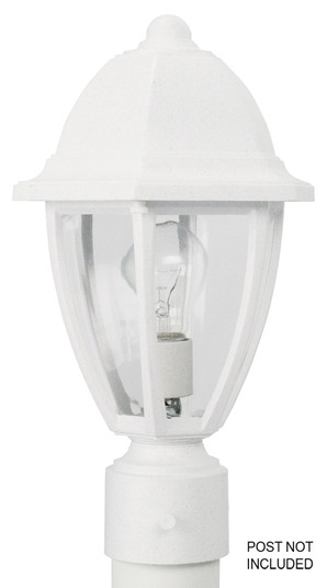 Everstone One Light Post Mount in Whitestone (301|S21TCWH)