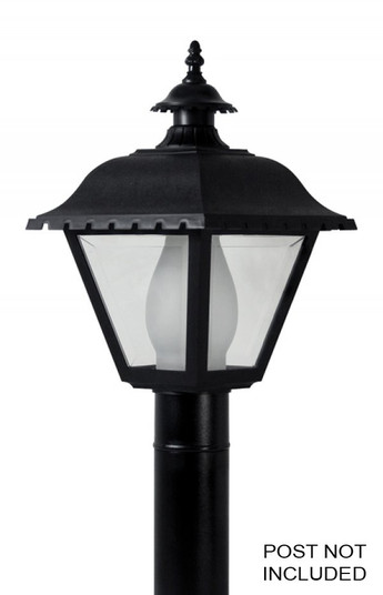 Hawthorne One Light Post Mount in Black (301|270TCBK)