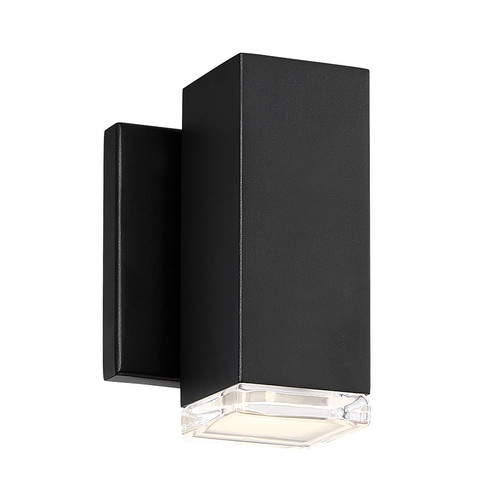 Block LED Wall Light in Black (34|WSW61806BK)