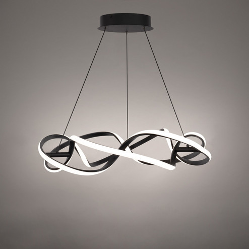 Interlace LED Pendant in Black (34|PD47828BK)