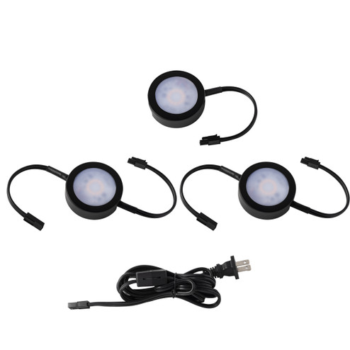 Cct Puck LED Puck Light Kit in Black (34|HRAC73CSBK)