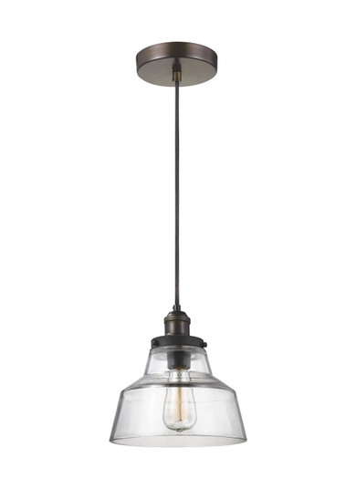 Baskin One Light Pendant in Painted Aged Brass / Dark Weathered Zinc (454|P1348PAGBDWZ)