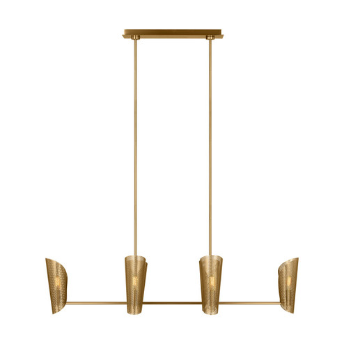 Plivot Six Light Chandelier in Burnished Brass (454|LXC1066BBS)