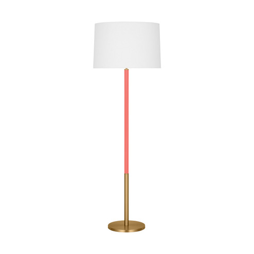 Monroe One Light Floor Lamp in Burnished Brass (454|KST1051BBSCRL1)