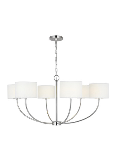 Sawyer Six Light Chandelier in Polished Nickel (454|KSC1046PN)