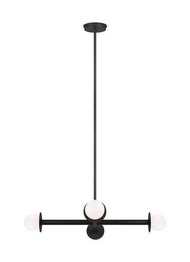 Nodes Four Light Chandelier in Midnight Black (454|KC1064MBK)