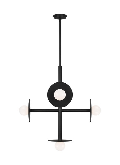 Nodes Five Light Chandelier in Midnight Black (454|KC1035MBK)