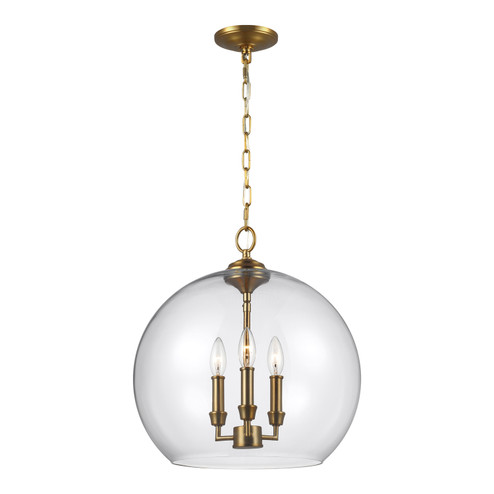 Lawler Three Light Pendant in Burnished Brass (454|F31553BBS)