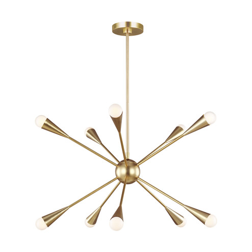 Jax Ten Light Chandelier in Burnished Brass (454|EC10310BBS)