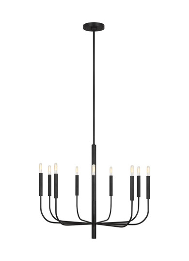 Brianna Nine Light Chandelier in Aged Iron (454|EC1009AI)