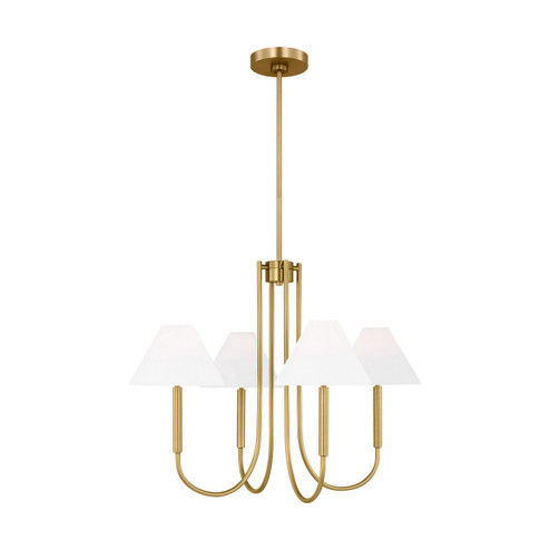 Porteau Four Light Chandelier in Satin Brass (454|DJC1024SB)