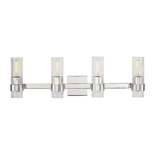 Geneva Four Light Vanity in Polished Nickel (454|CV1024PN)