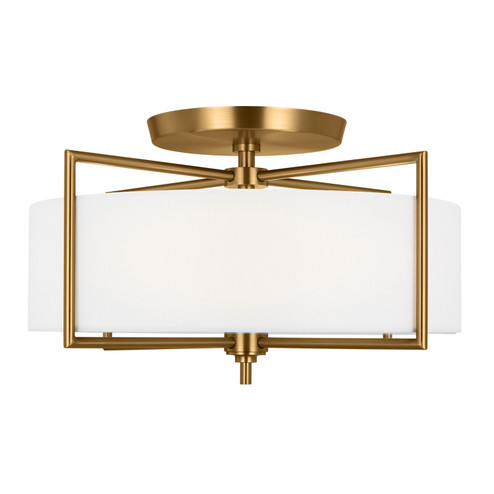 Perno Three Light Semi-Flush Mount in Burnished Brass (454|CF1113BBS)