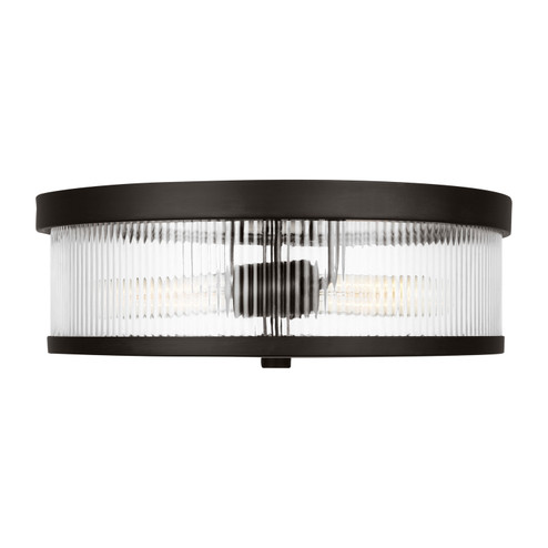 Geneva Two Light Flush Mount in Aged Iron (454|CF1052AI)