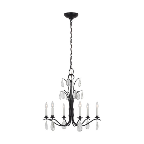 Shannon Six Light Chandelier in Aged Iron (454|CC1616AI) Shannon Six Light Chandelier in Aged Iron (454|CC1616AI)