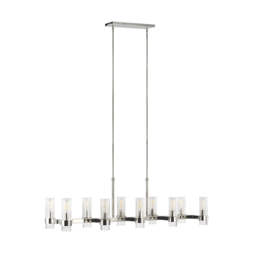 Geneva Ten Light Chandelier in Polished Nickel (454|CC13810PN)