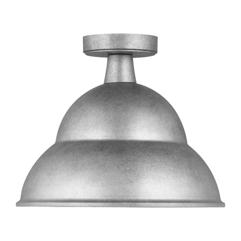 Barn Light One Light Outdoor Flush Mount in Weathered Pewter (454|783670157)