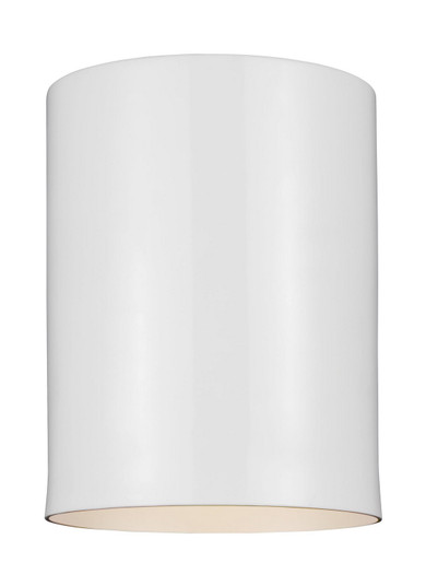 Outdoor Cylinders One Light Outdoor Flush Mount in White (454|781380115)