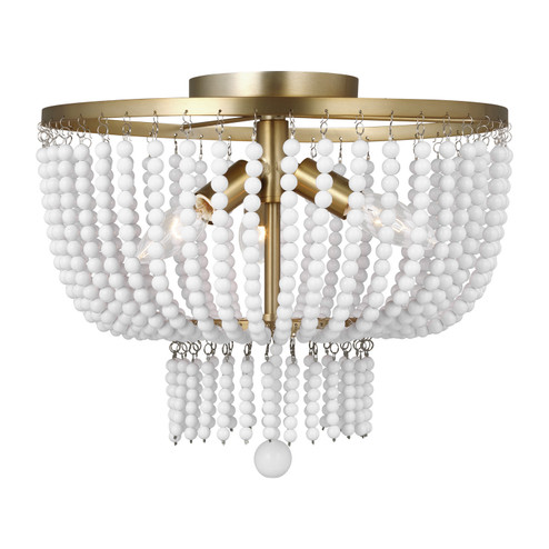 Jackie Three Light Semi-Flush Mount in Satin Brass (454|7780703EN848)