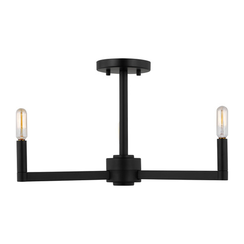 Fullton LED Semi-Flush Mount in Midnight Black (454|7764203EN112)