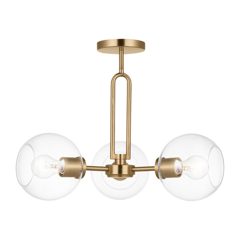 Codyn Three Light Semi-Flush Mount in Satin Brass (454|7755703848)