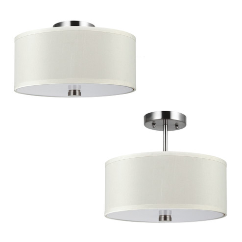 Dayna Shade Pendants Two Light Semi-Flush Convertible Pendant in Brushed Nickel (454|77262962)