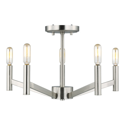 Vector Five Light Semi-Flush Mount in Brushed Nickel (454|7724305962)