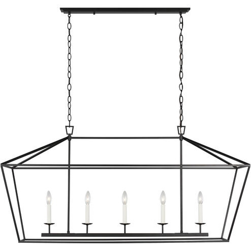 Dianna Five Light Linear Chandelier in Midnight Black (454|6692605EN112)