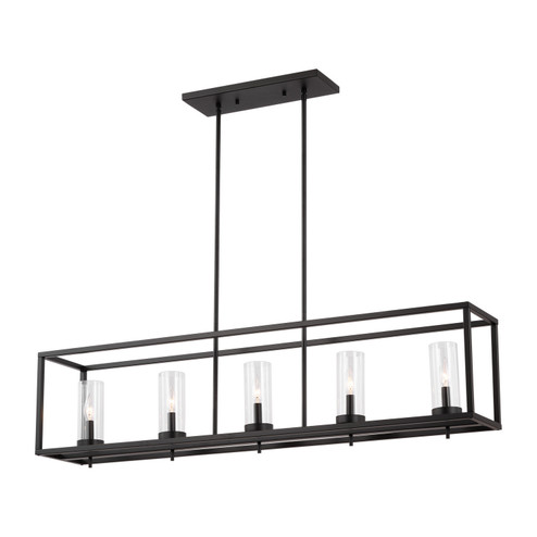 Zire Five Light Island Pendant in Midnight Black (454|6690305EN112)