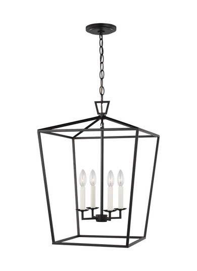 Dianna Four Light Lantern in Midnight Black (454|5392604EN112)