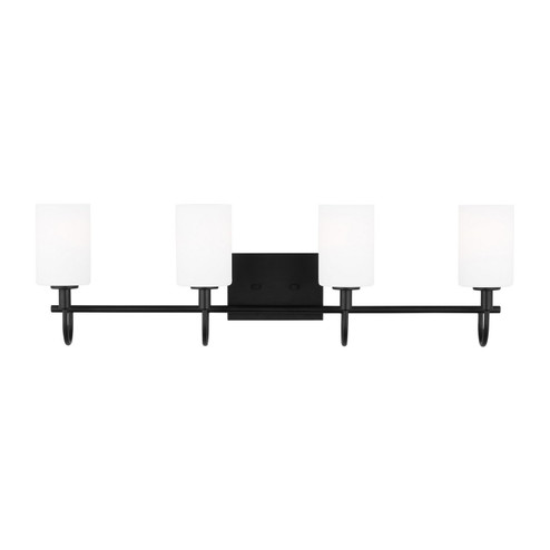 Oak Moore Four Light Bath Vanity in Midnight Black (454|4457104112)